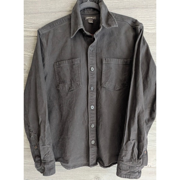 Eddie Bauer Other - Eddie Bauer  Mens Gray Cotton Canvas Button Down Utility Shacket Size M